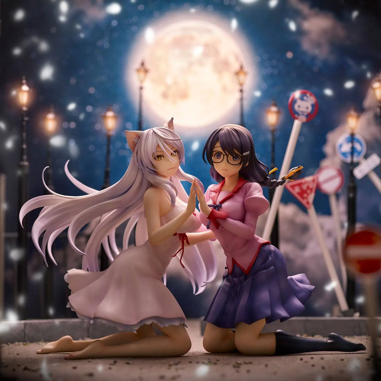 Nekomonogatari Monogatari Series PVC Figure Tsubasa Hanekawa Set (re-run) 19 cm fotografija proizvoda