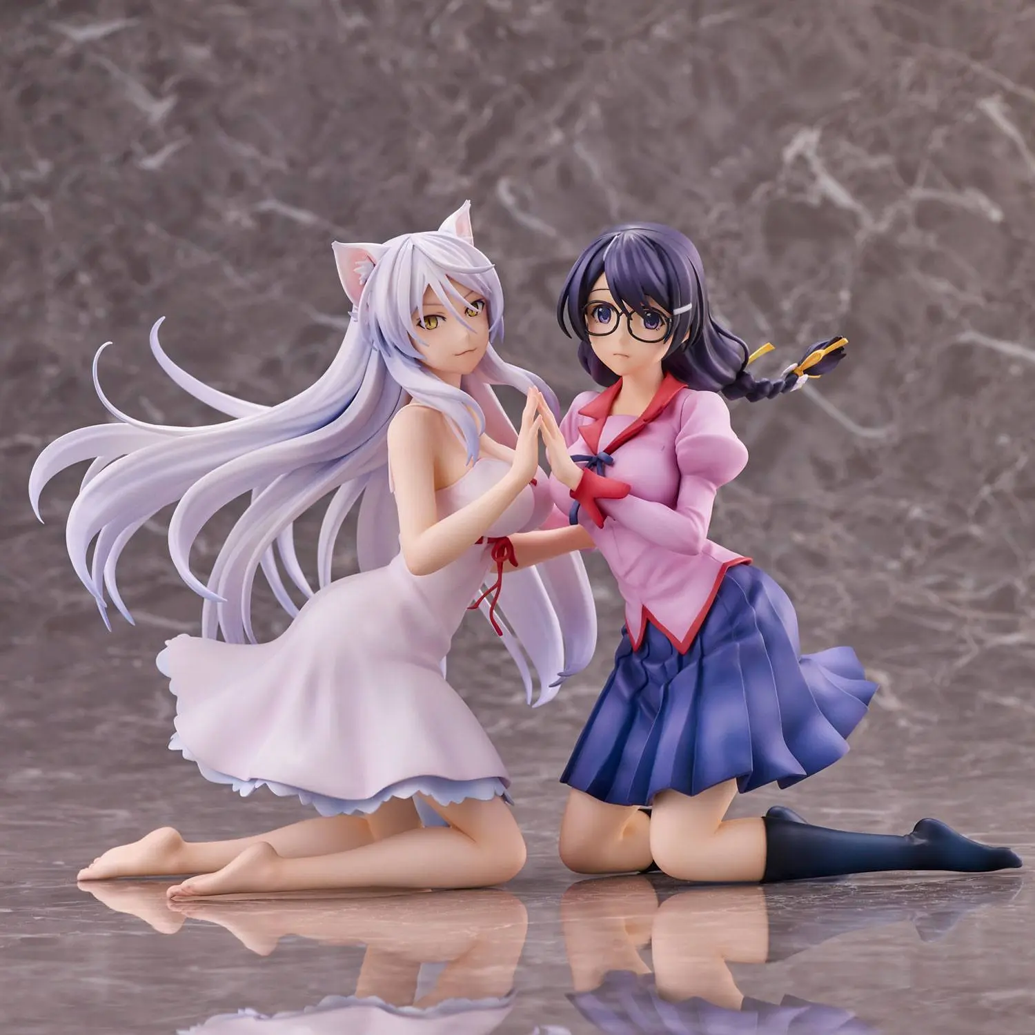 Nekomonogatari Monogatari Series PVC Figure Tsubasa Hanekawa Set (re-run) 19 cm fotografija proizvoda