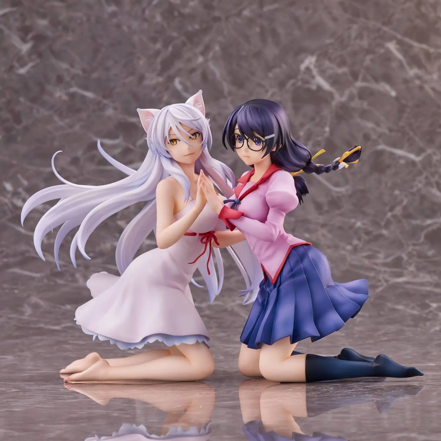 Nekomonogatari Monogatari Series PVC Figure Tsubasa Hanekawa Set (re-run) 19 cm fotografija proizvoda