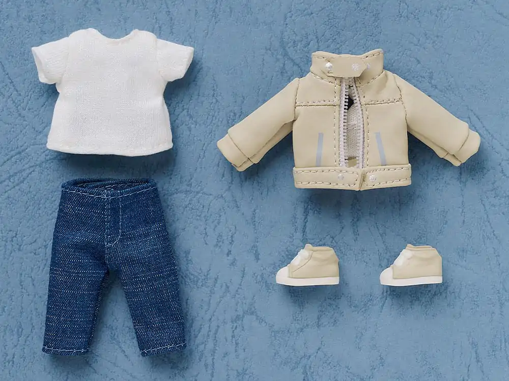 Nendoroid Doll Figures Set odjeće: Kožna jakna (boja bjelokosti) fotografija proizvoda