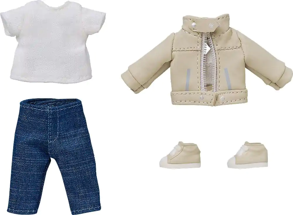 Nendoroid Doll Figures Set odjeće: Kožna jakna (boja bjelokosti) fotografija proizvoda