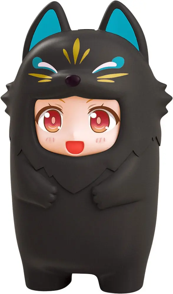 Nendoroid More Kutija za dijelove lica Kigurumi za Nendoroid figure Black Kitsune 10 cm fotografija proizvoda