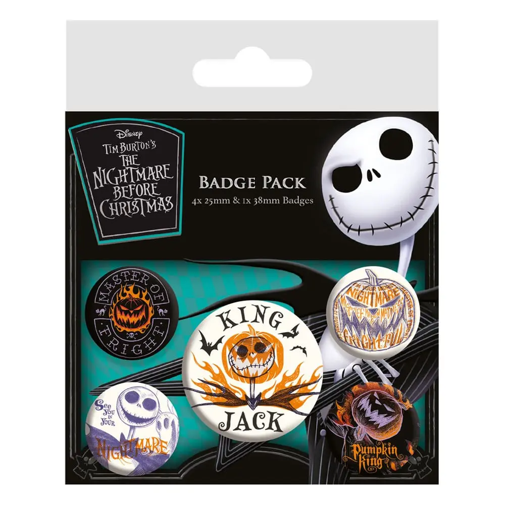 Nightmare before Christmas Pin-Back Gumbi 5-Pack Colourful Shadows fotografija proizvoda