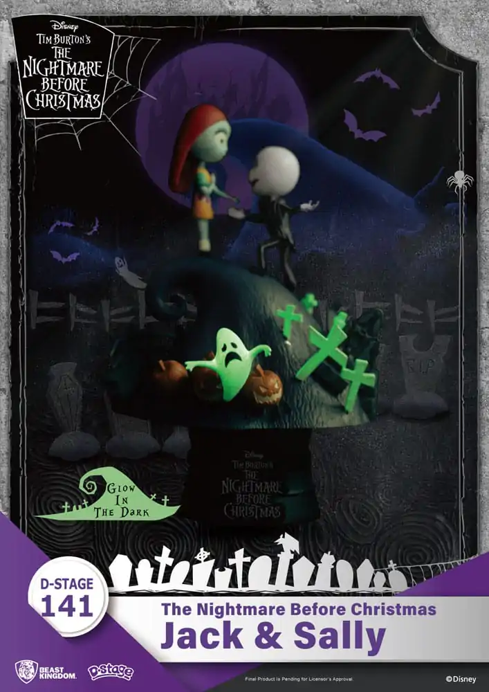 Nightmare before Christmas D-Stage PVC Diorama Jack & Sally 15 cm fotografija proizvoda
