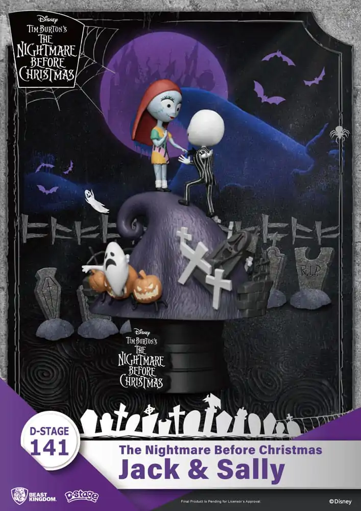 Nightmare before Christmas D-Stage PVC Diorama Jack & Sally 15 cm fotografija proizvoda