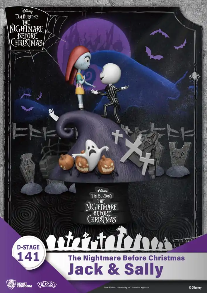 Nightmare before Christmas D-Stage PVC Diorama Jack & Sally 15 cm fotografija proizvoda