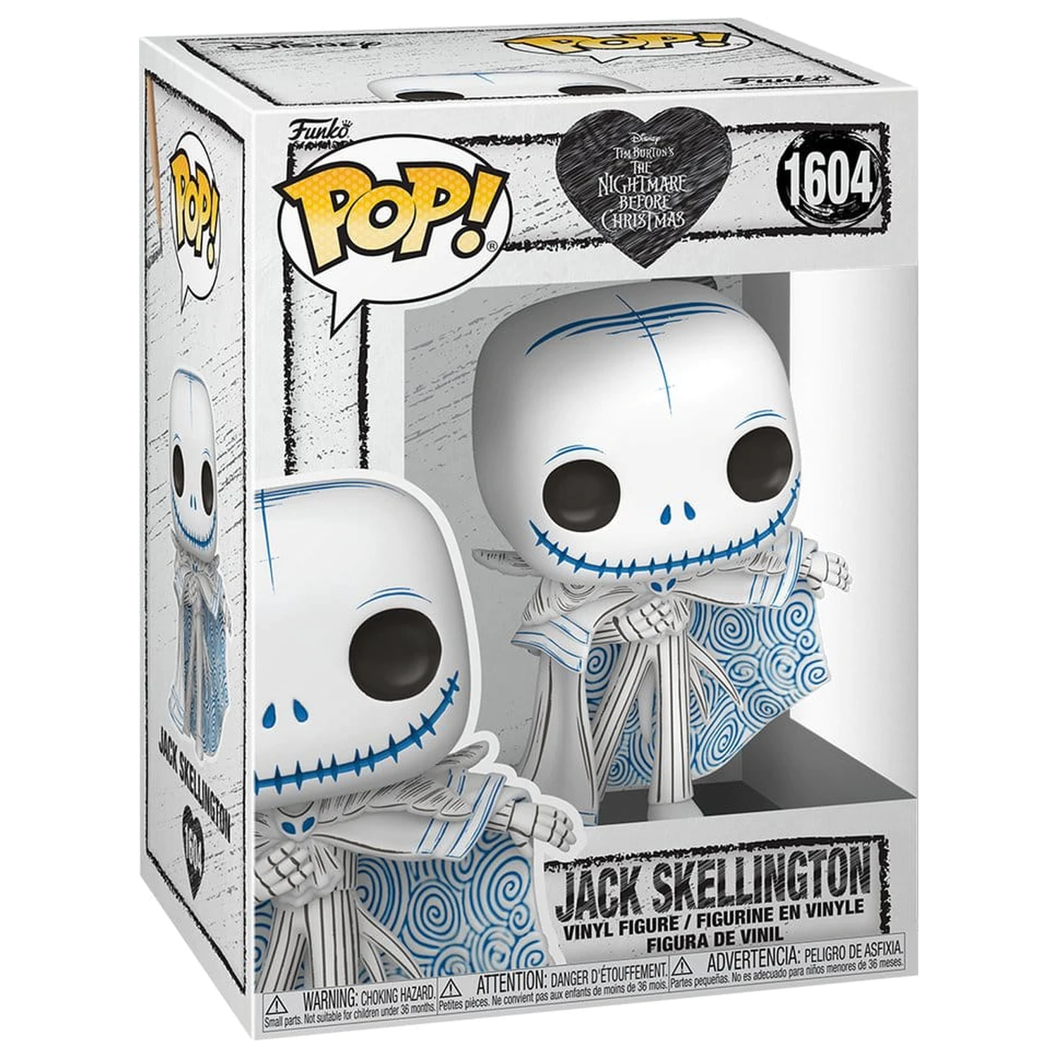 Nightmare before Christmas Funko POP! Disney vinilna figura Valentinovo 2027 Jack(Sketched) 9 cm fotografija proizvoda