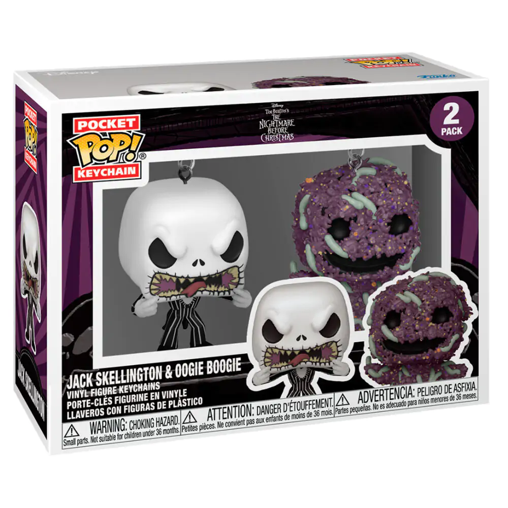 Nightmare Before Christmas Funko POP! Vinyl privjesak za ključeve 2-Pack Jack/Oogie 4 cm fotografija proizvoda