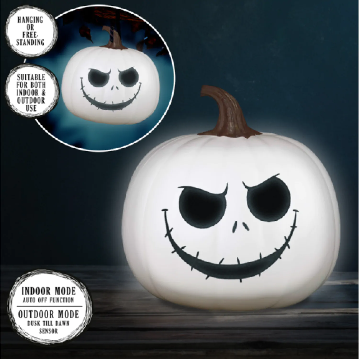 Nightmare Before Christmas Svjetiljka Jack Skellington Bundeva Lampion 20 cm fotografija proizvoda