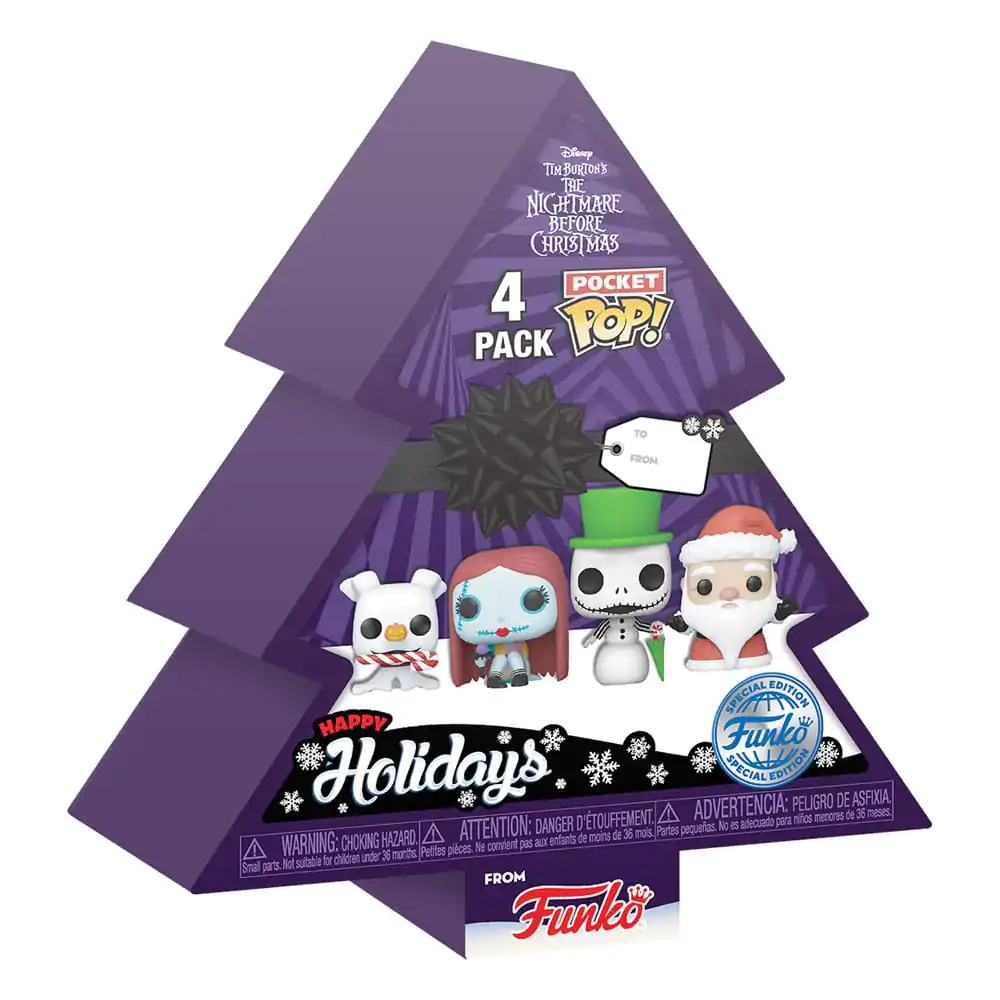 Nightmare before Christmas Pocket POP! Vinilna figura 4-Pack Tree Holiday 4 cm fotografija proizvoda