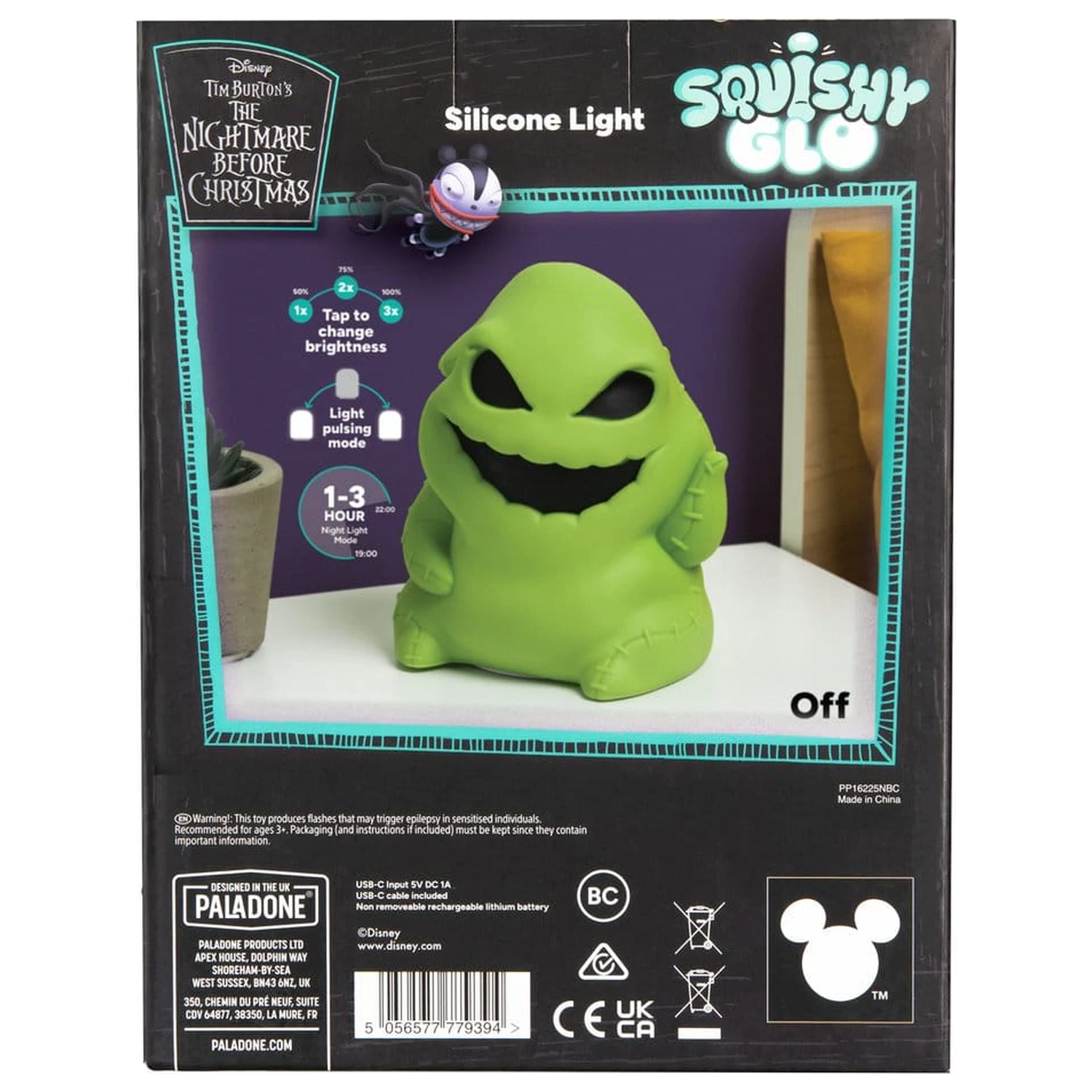 Nightmare Before Christmas SquishyGlo Silikonsko svjetlo Oogie Boogie 16 cm fotografija proizvoda