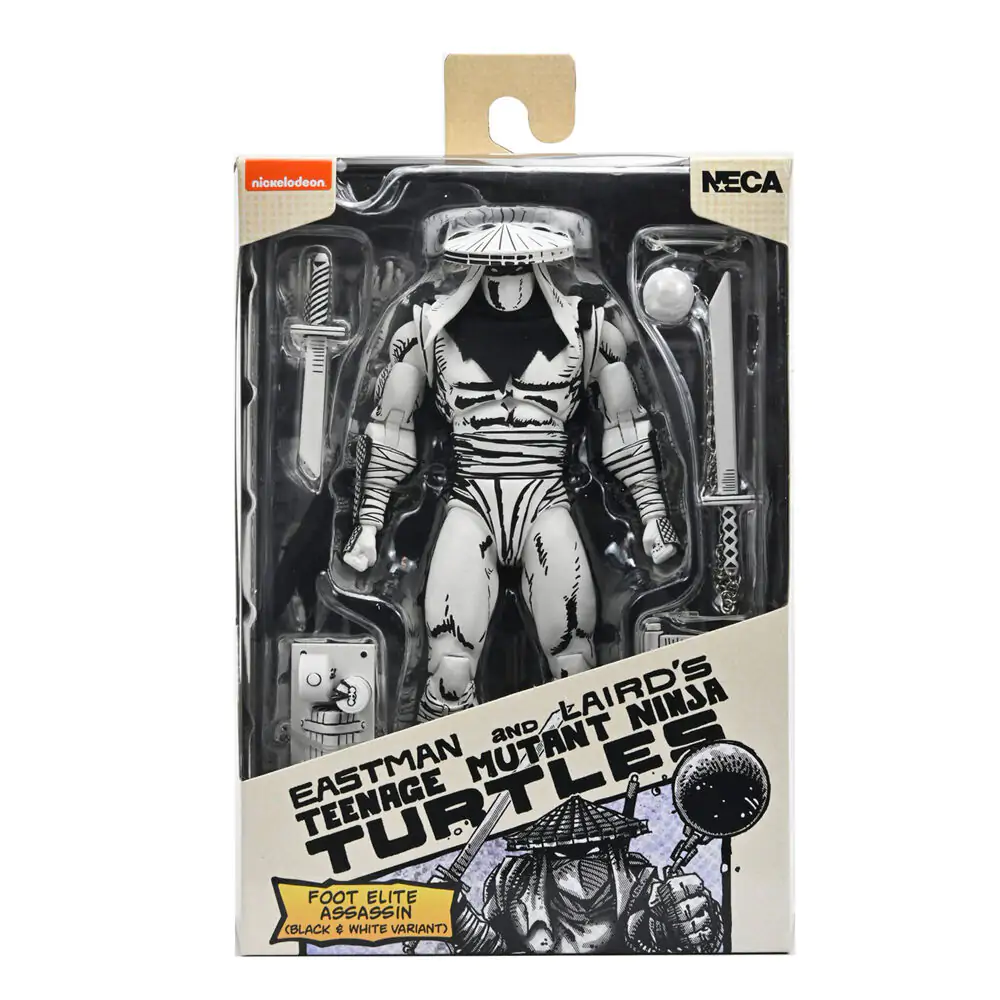 Ninja Turtles Teenage Mutant Foot Elite Assassin Black & White figura 18 cm fotografija proizvoda
