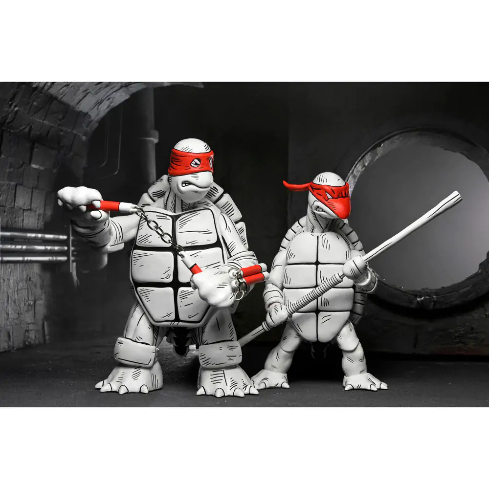 Ninja Turtles Teenage Mutant Ninja The Firts Turtles crno-bijelo pakiranje 2 figure 18cm fotografija proizvoda