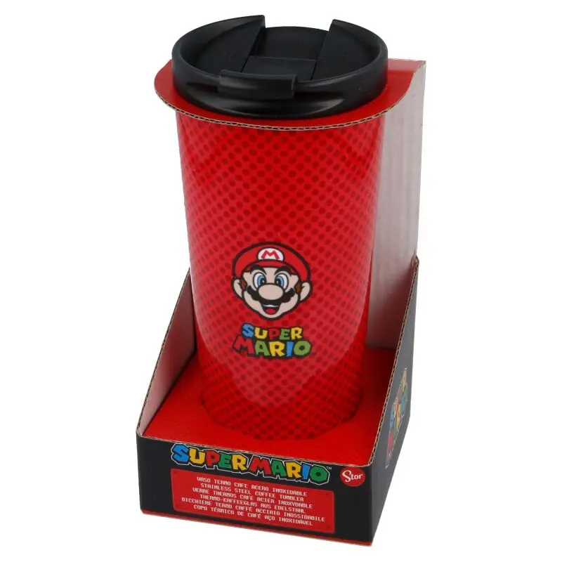 Nintendo Super Mario Bros putna šalica za kavu od nehrđajućeg čelika 425 ml fotografija proizvoda