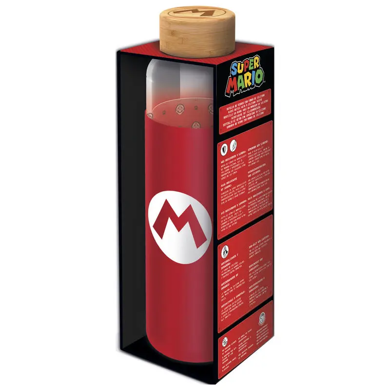 Nintendo Super Mario Bros silikonska navlaka staklena boca 585 ml fotografija proizvoda