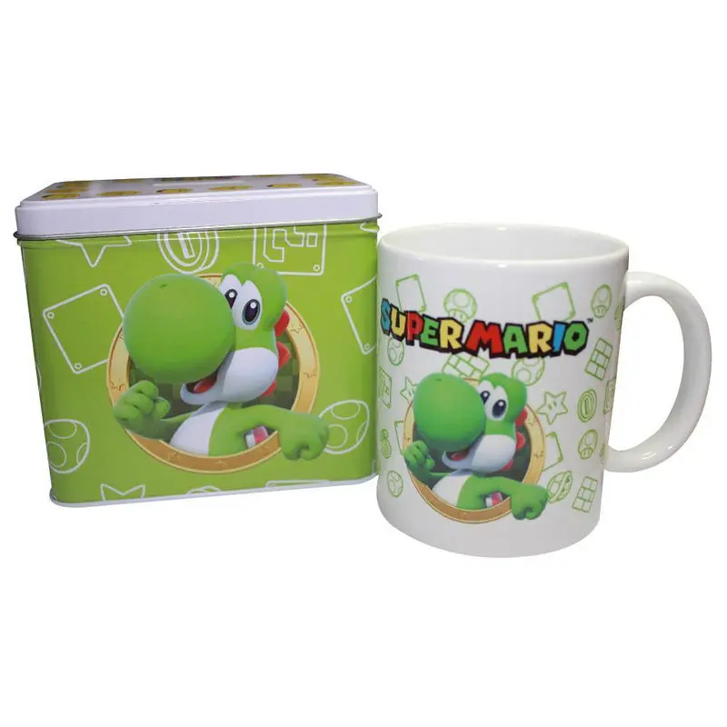 Nintendo Super Mario Bros Yoshi šalica + set kasica prasica fotografija proizvoda