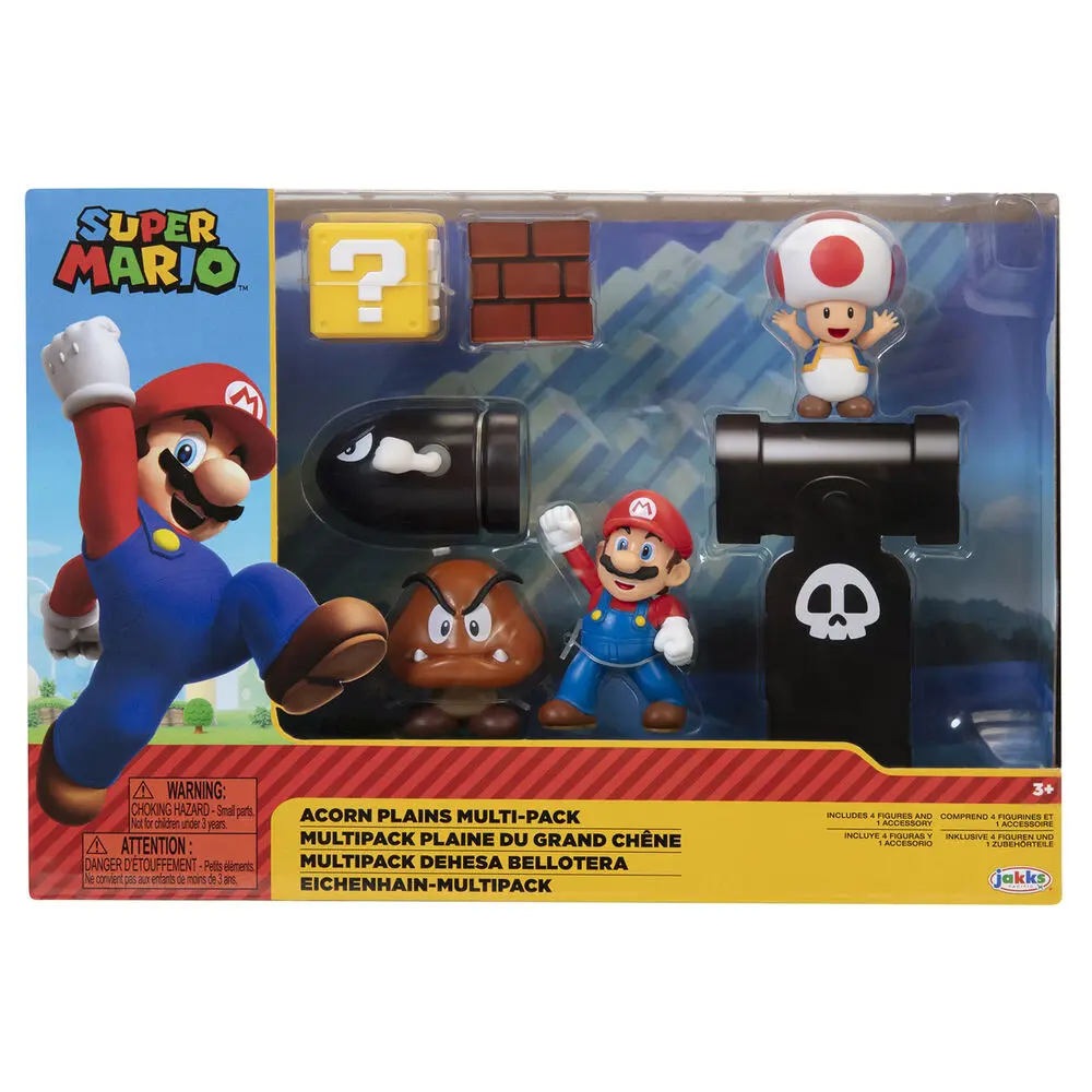 World of Nintendo Mini Figurica Paket od 5 New Super Mario Bros. U Acorn Plains 6 cm fotografija proizvoda