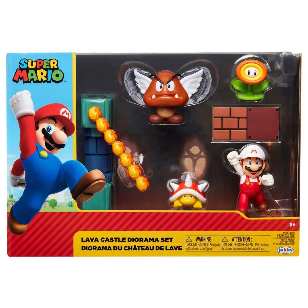 Nintendo Super Mario Lava Castle set diorama fotografija proizvoda