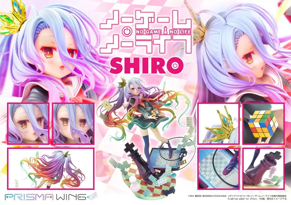 No Game No Life Prisma Wing PVC Kip 1/7 Shiro 27 cm fotografija proizvoda