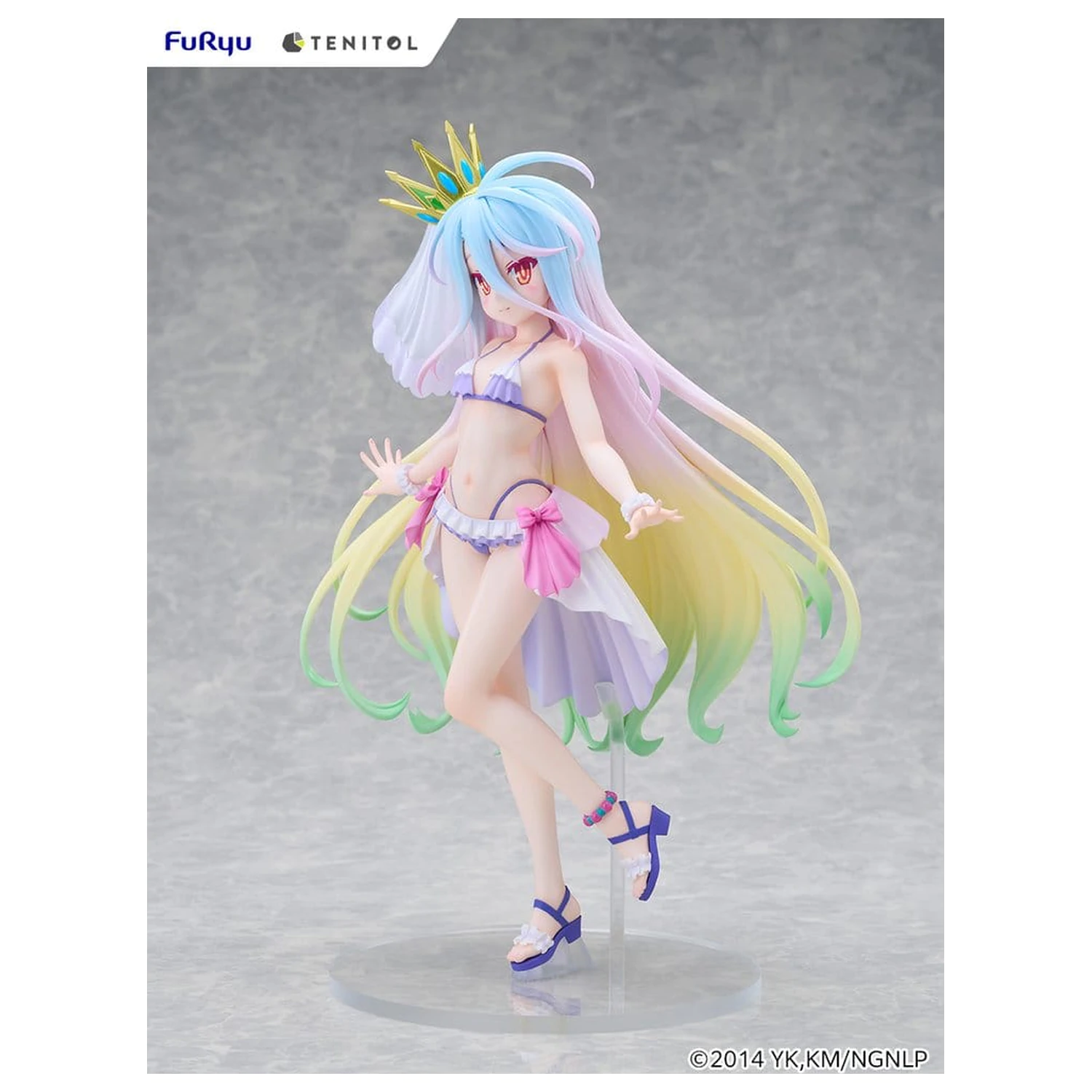 No Game No Life Tenitol Visoka PVC figura Shiro u kupaćem kostimu haljini Ver. 29 cm fotografija proizvoda