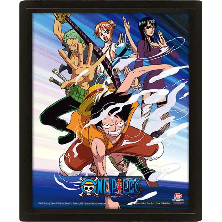 One Piece 3D lentikularni poster Straw Hat Pirates Assault 26 x 20 cm fotografija proizvoda