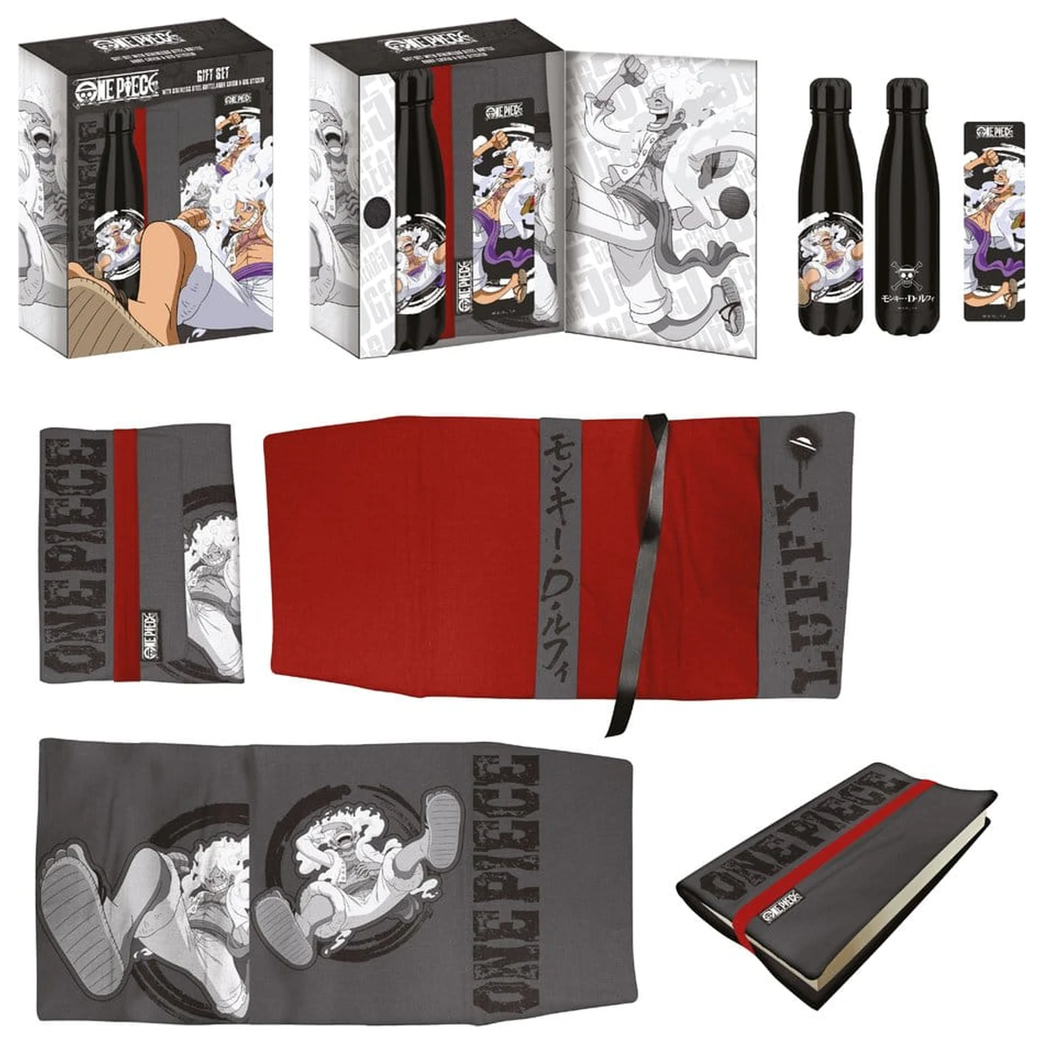 One Piece čelična boca, naljepnica, darovni set korica za knjigu Luffy fotografija proizvoda