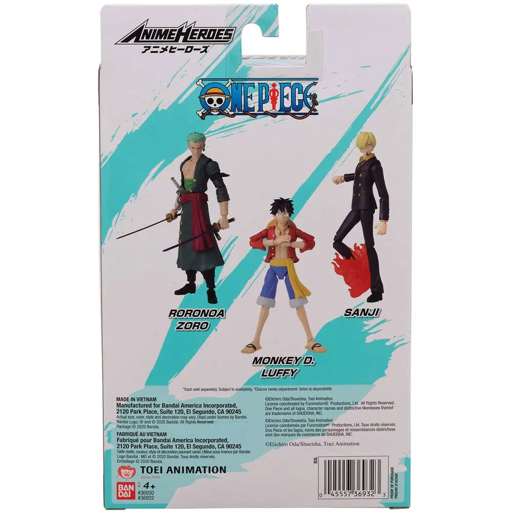 One Piece Anime Heroes Monkey Roronoa Zoro figura 17 cm fotografija proizvoda