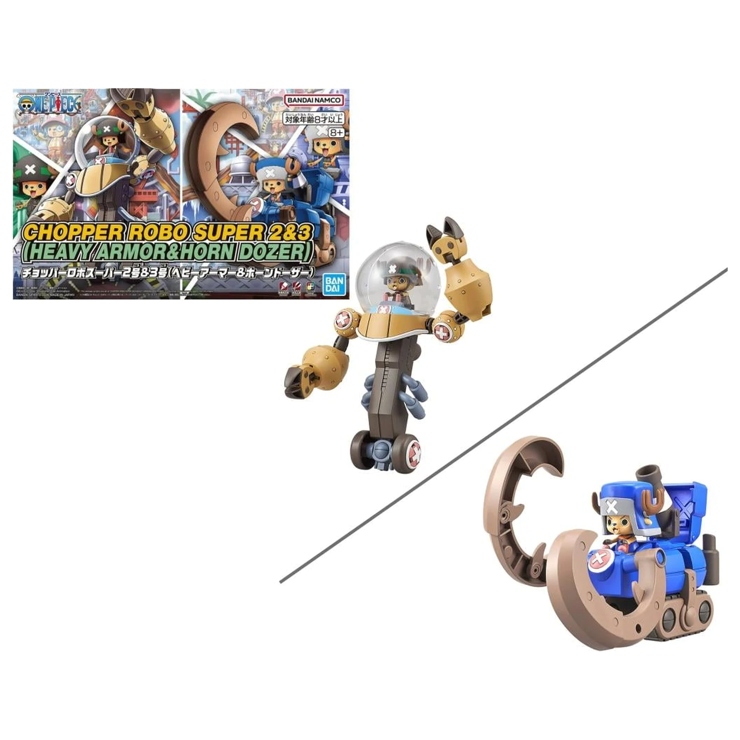 One Piece: Chopper Robo Super 2&3 Heavy Armor & Horn Dozer - Model set fotografija proizvoda