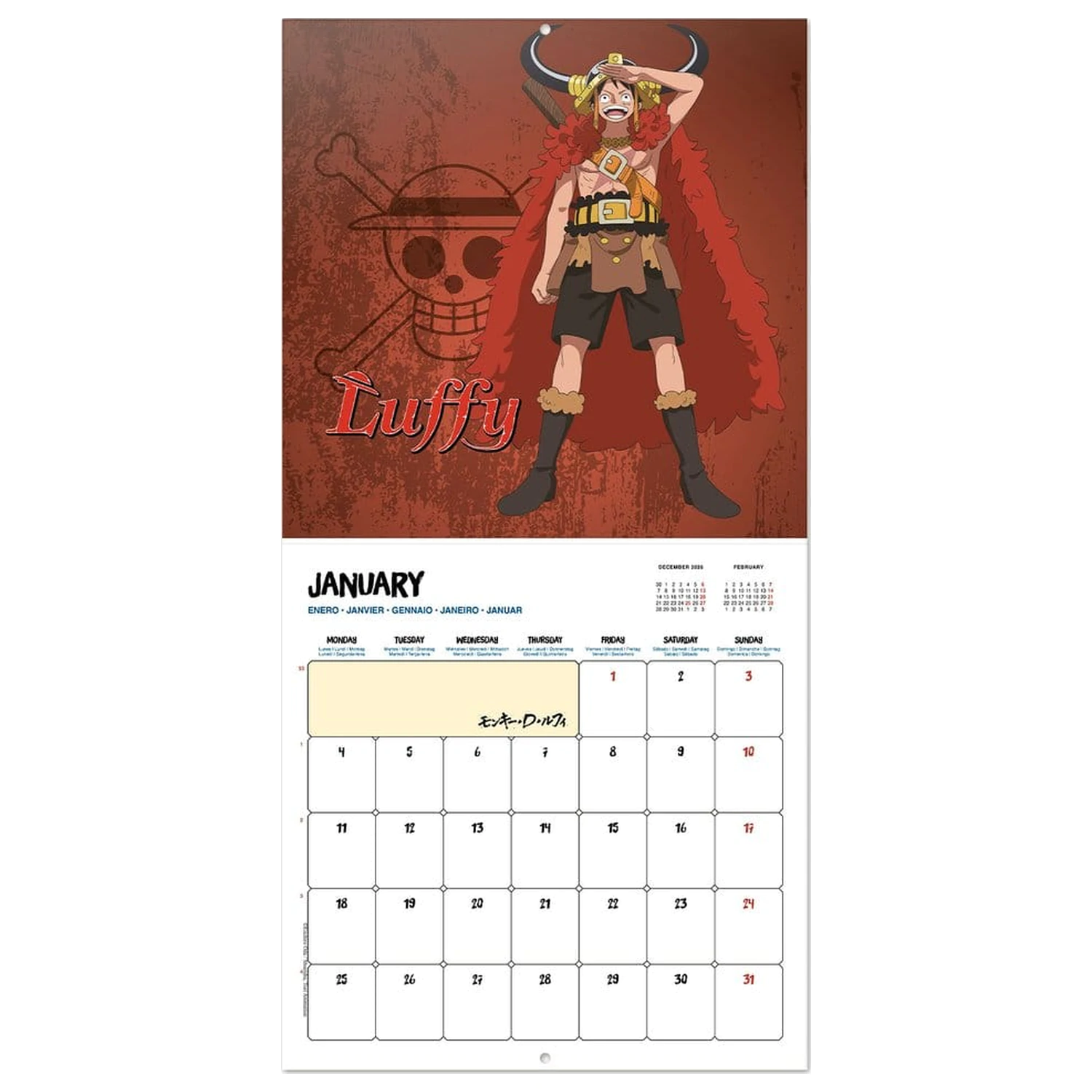 One Piece Zidni kalendar 2027 30 x 30 cm fotografija proizvoda