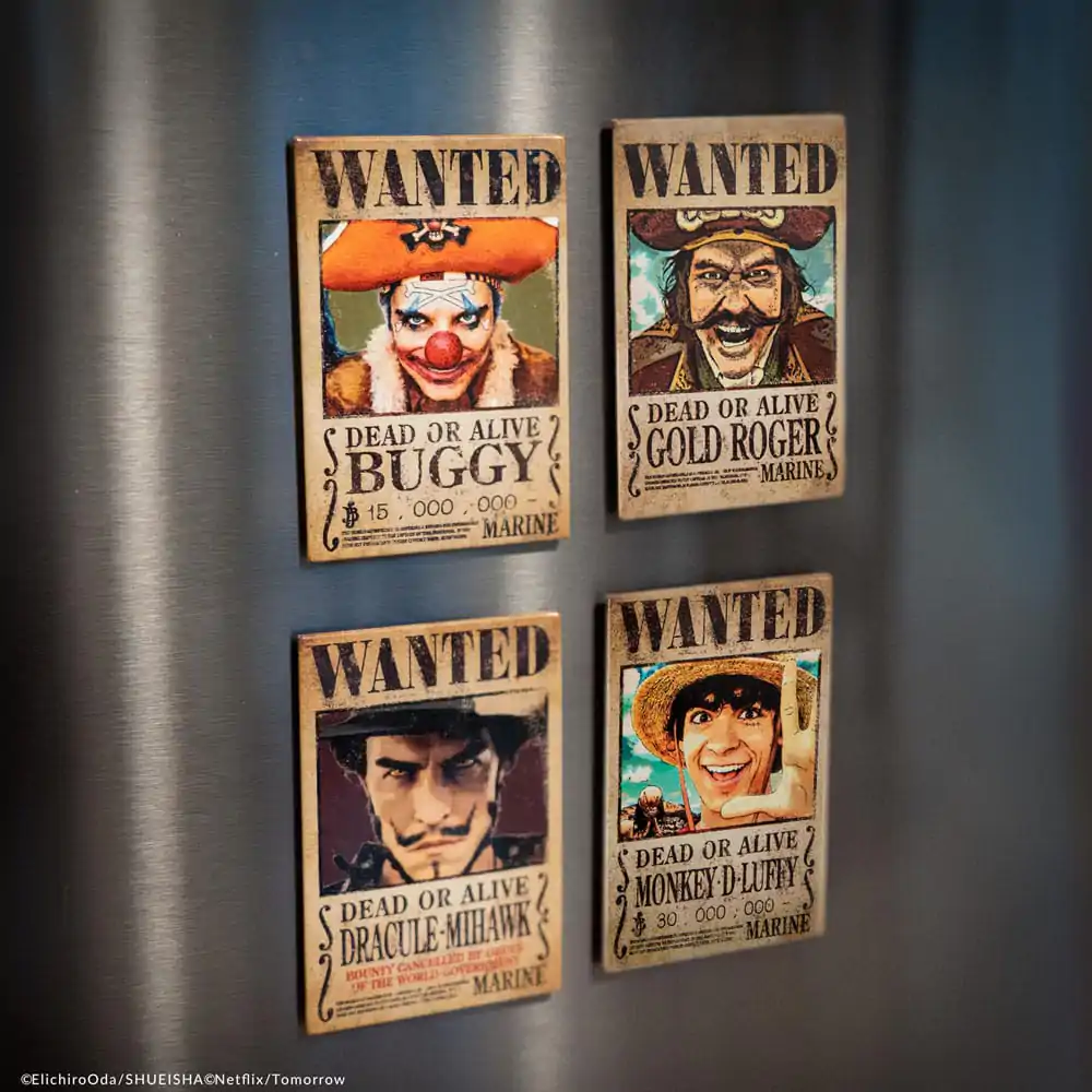 One Piece magnet za hladnjak 4-Pack Wanted fotografija proizvoda