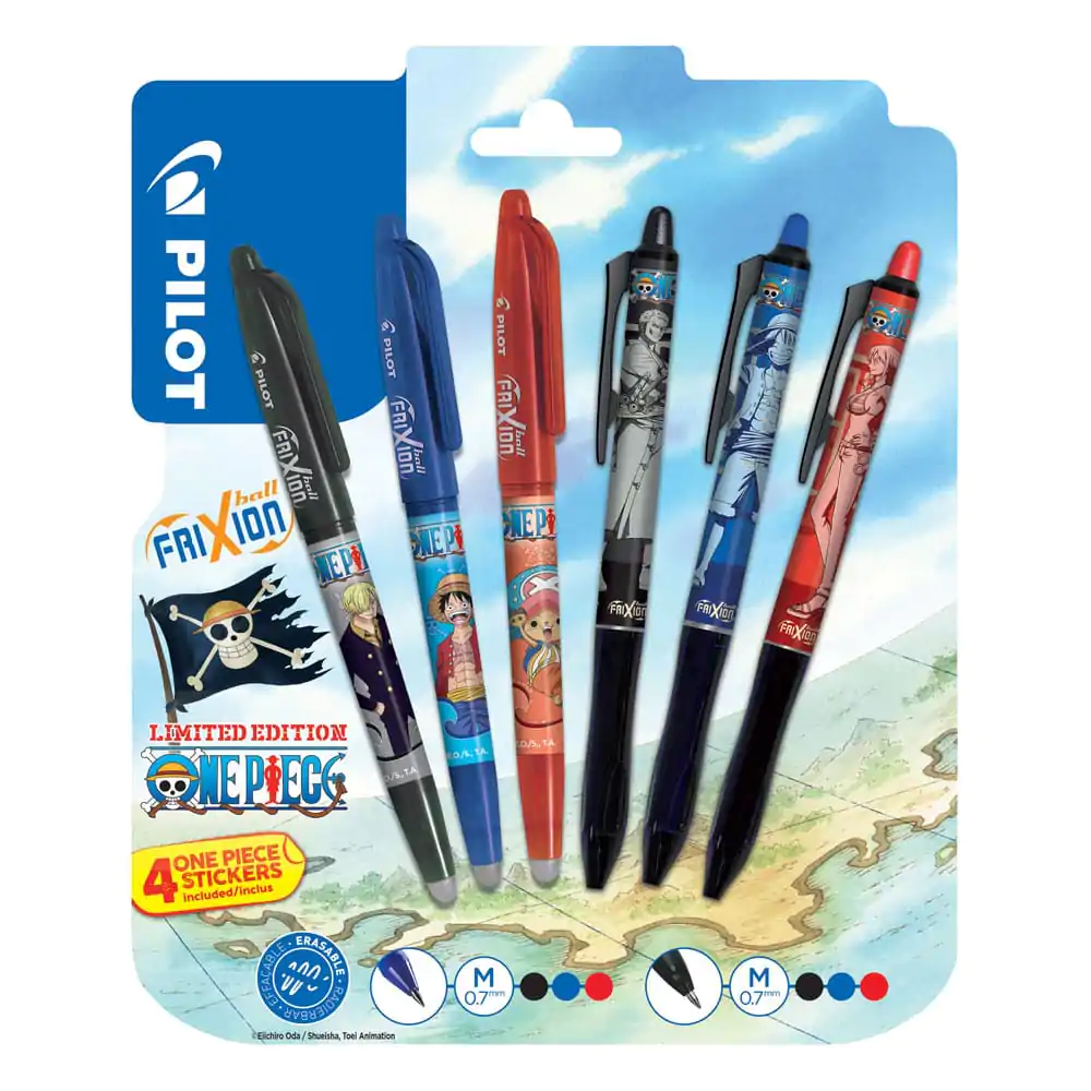 One Piece 6-pack roller kemijska olovka FriXion Ball & Ball+ Limited Sticker Edition LE 0.7 fotografija proizvoda
