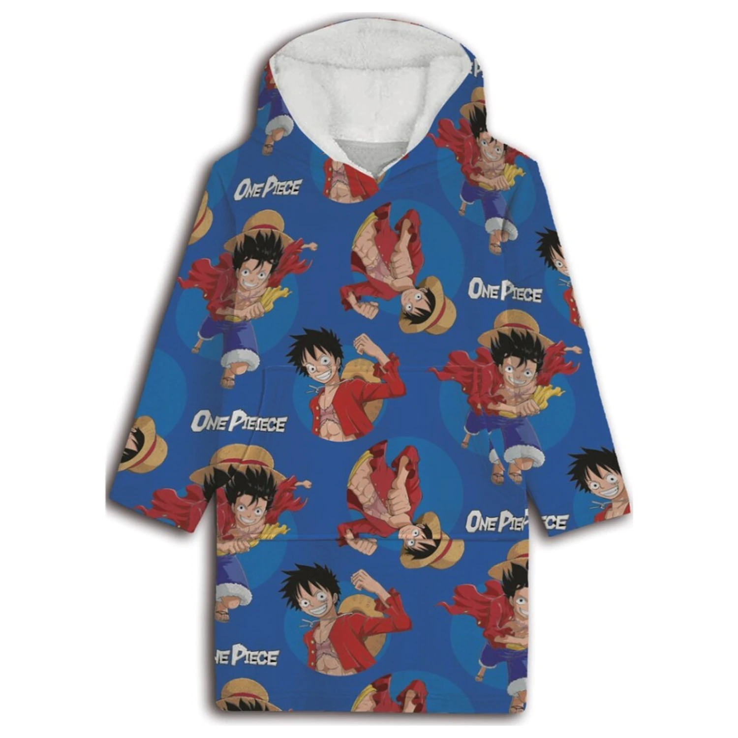 One Piece nosiva plišana deka od flisa, pončo za 7-14 godina fotografija proizvoda