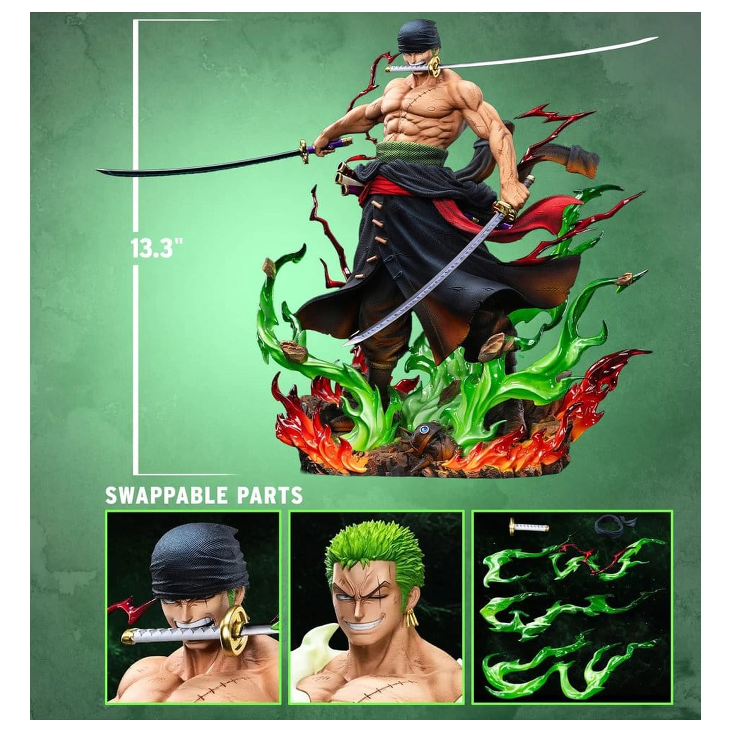 One Piece Legendary Straw Hat Crew Series Statua Roronoa Zoro (Premium Verzija) 34 cm fotografija proizvoda