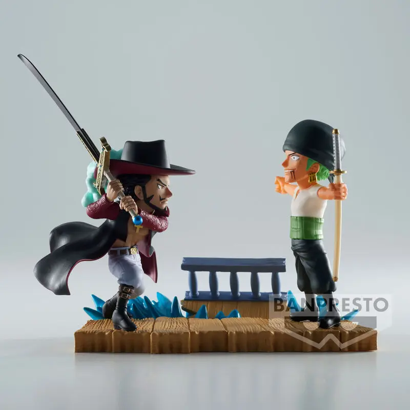 One Piece Log Stories Roronoa Zoro VS Dracule Mihawk figura 7 cm fotografija proizvoda