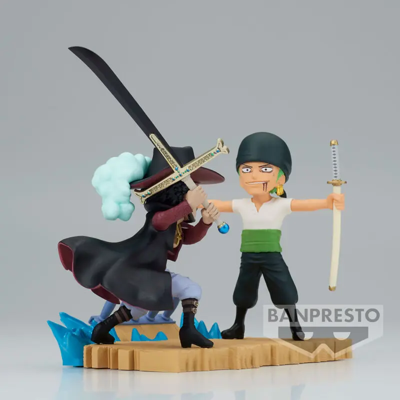 One Piece Log Stories Roronoa Zoro VS Dracule Mihawk figura 7 cm fotografija proizvoda