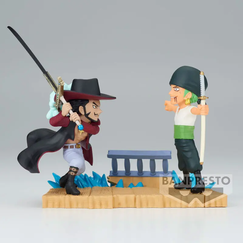 One Piece Log Stories Roronoa Zoro VS Dracule Mihawk figura 7 cm fotografija proizvoda