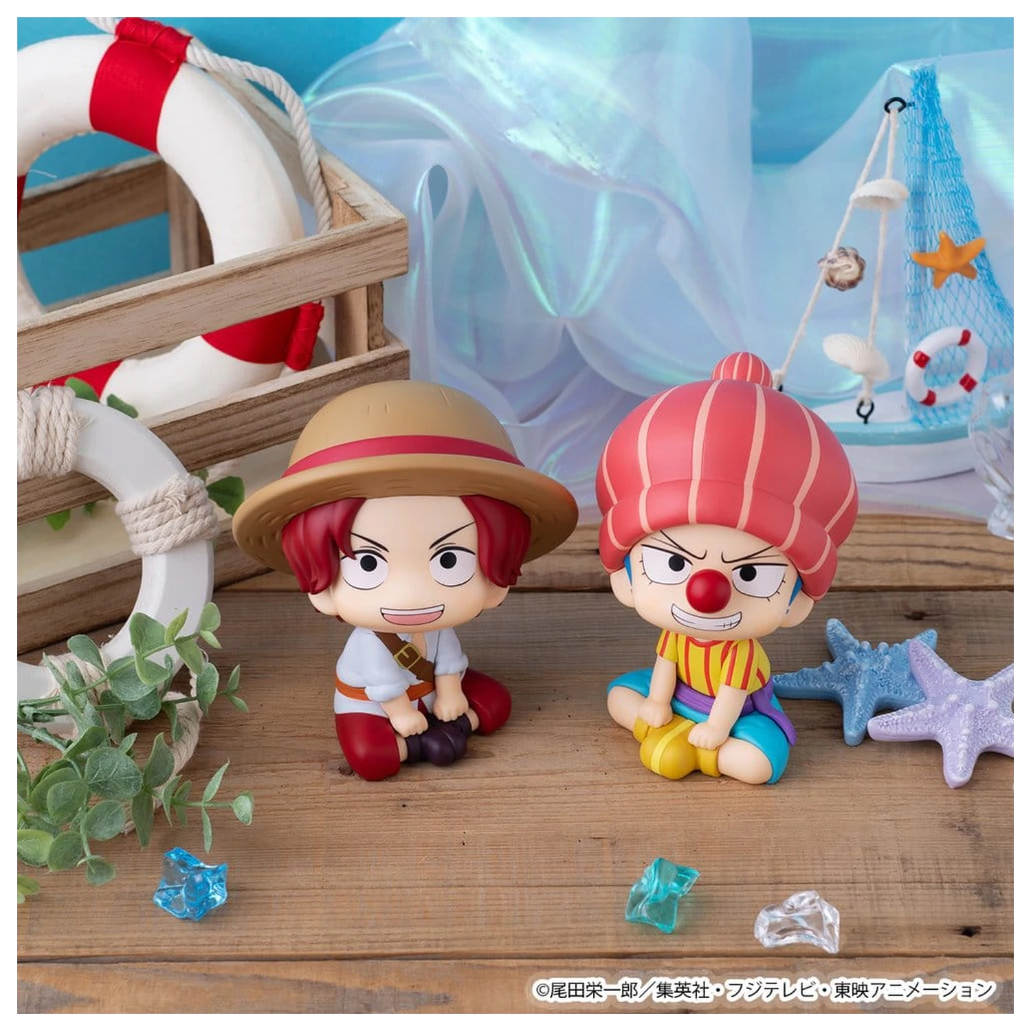 One Piece Look Up PVC figure 2-pakiranje Shanks & Buggy Childhood Ver. 11 cm (s poklonom) fotografija proizvoda
