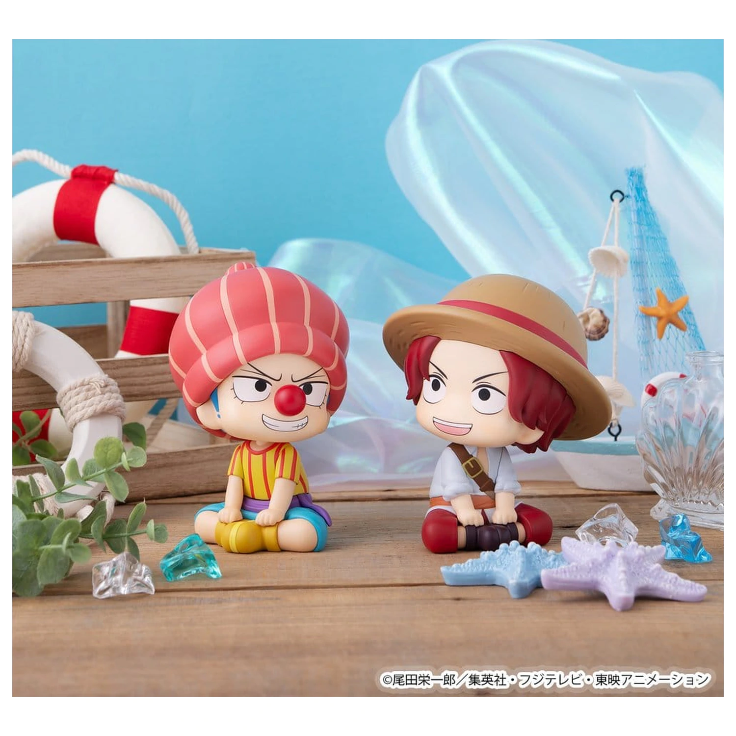 One Piece Look Up PVC figure 2-pakiranje Shanks & Buggy Childhood Ver. 11 cm (s poklonom) fotografija proizvoda