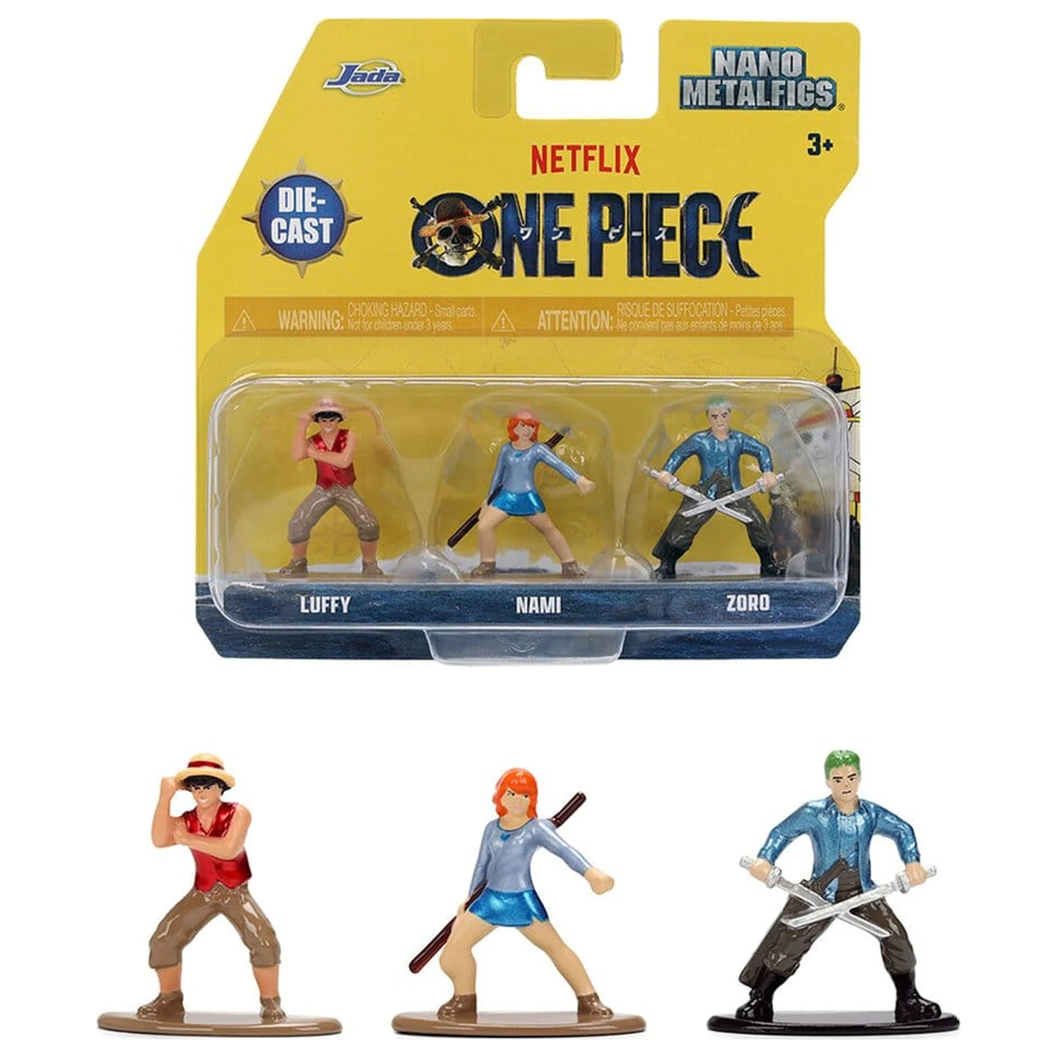 One Piece Nano Metalfigs Mini figure, pakiranje od 3 komada fotografija proizvoda