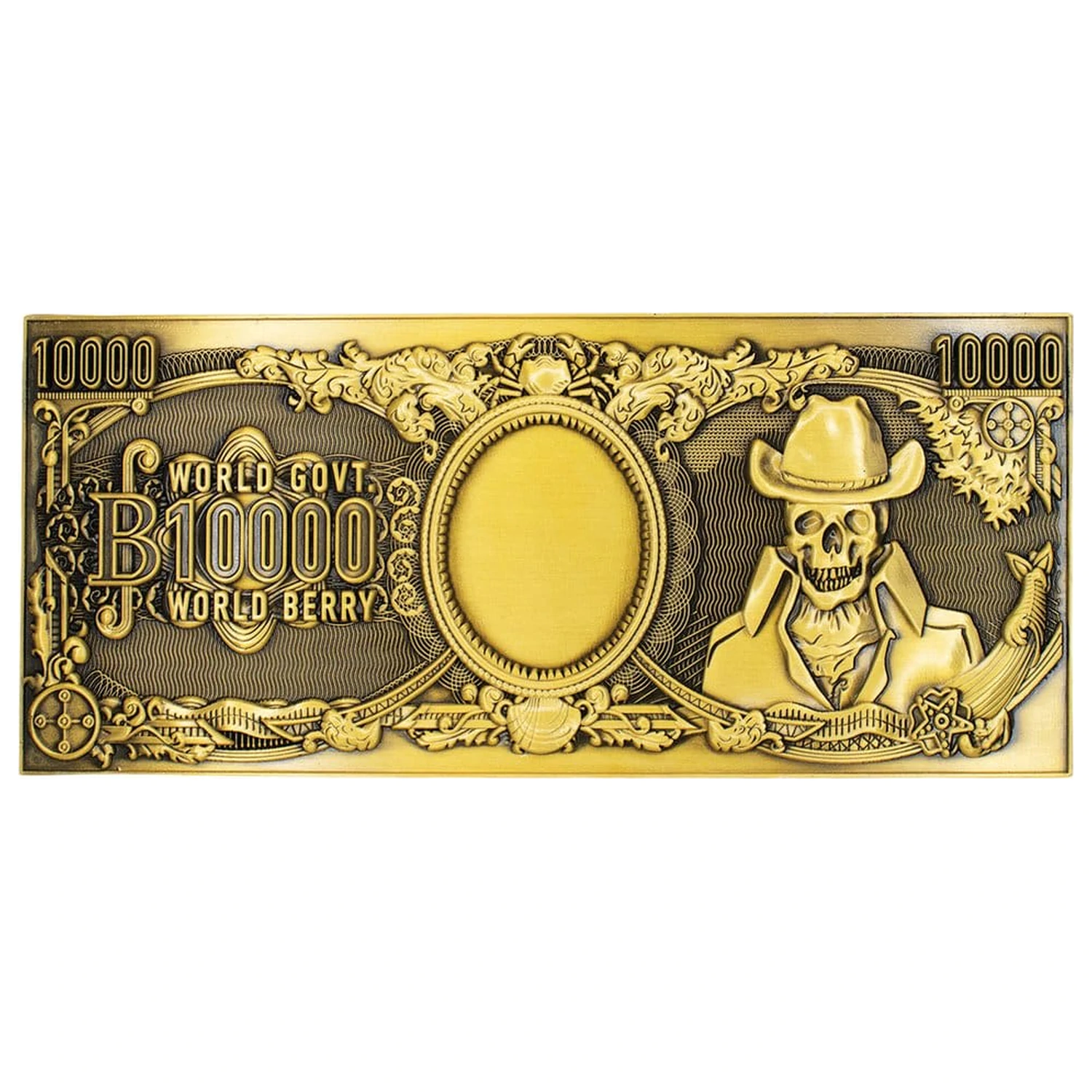 One Piece Replica 10,000 World Berry metalna novčanica 6 x 15 cm fotografija proizvoda