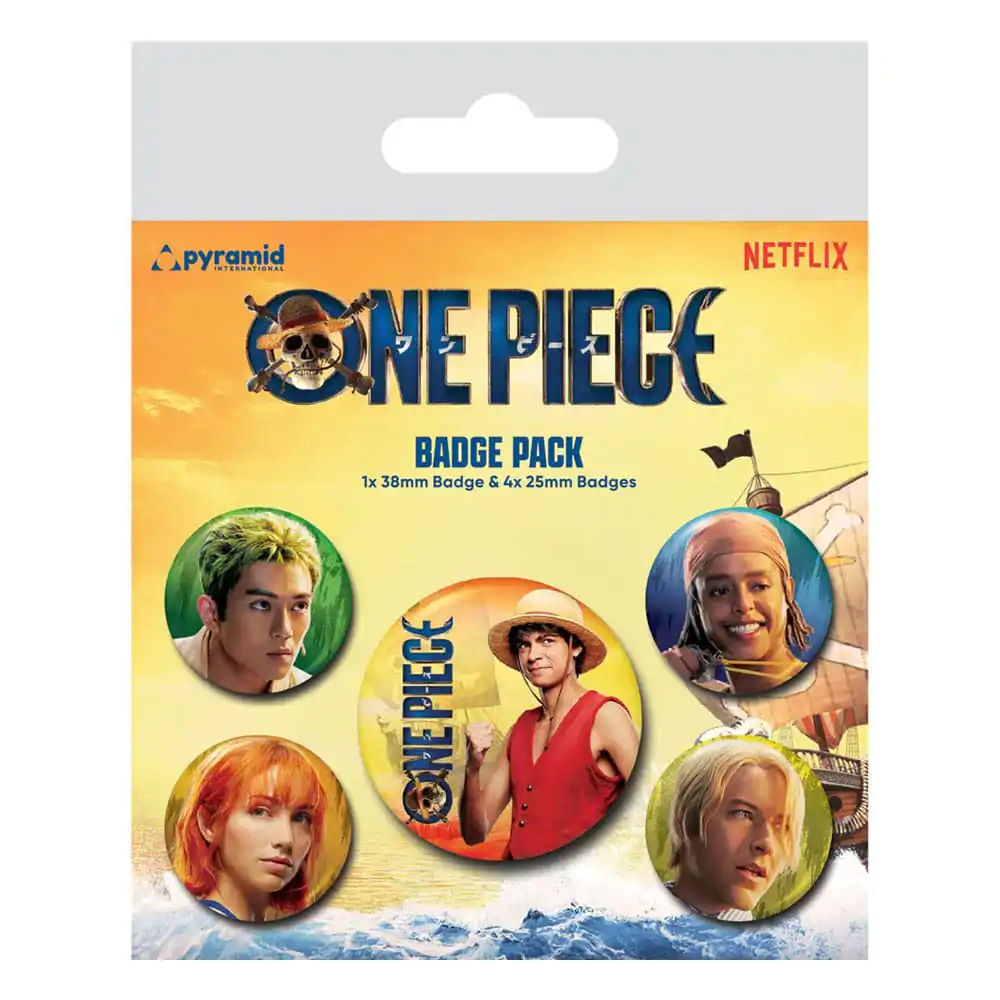 One Piece Pin-Back Bedževi 5-Pack The Straw Hats fotografija proizvoda