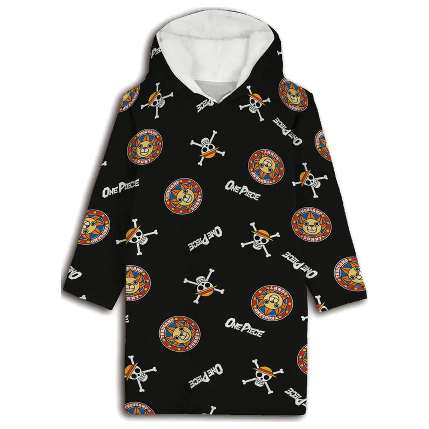 One Piece Thousand Sunny nosiva plišana deka od flisa, pončo, 7-14 godina fotografija proizvoda