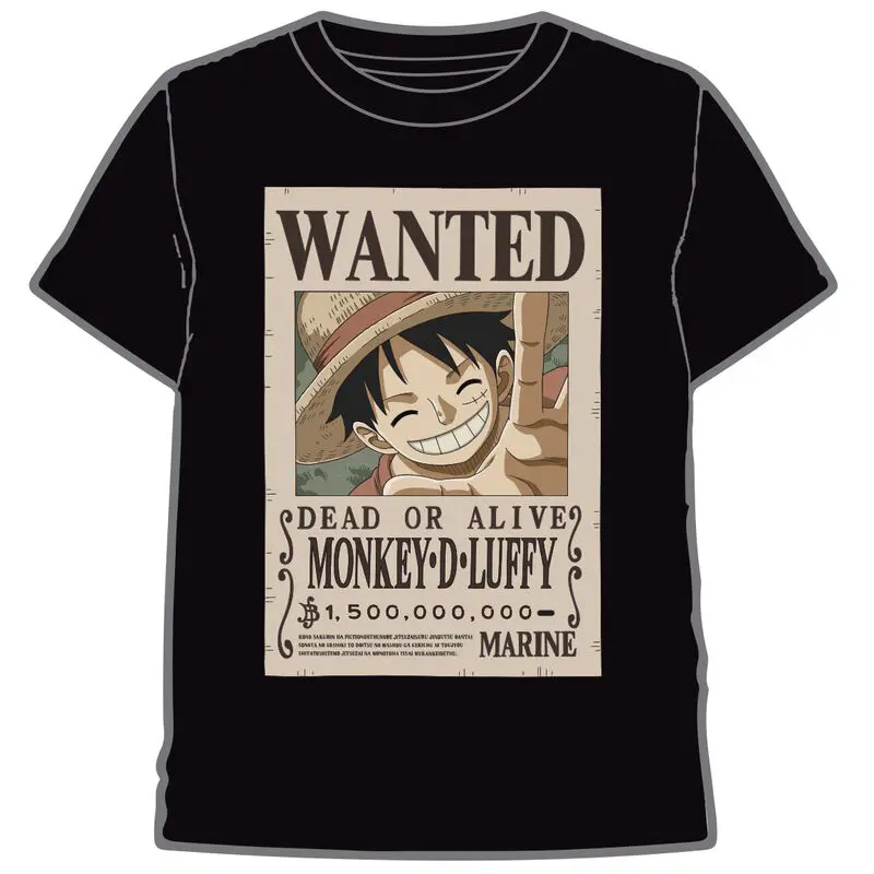 One Piece Wanted Luffy felnőtt majica fotografija proizvoda