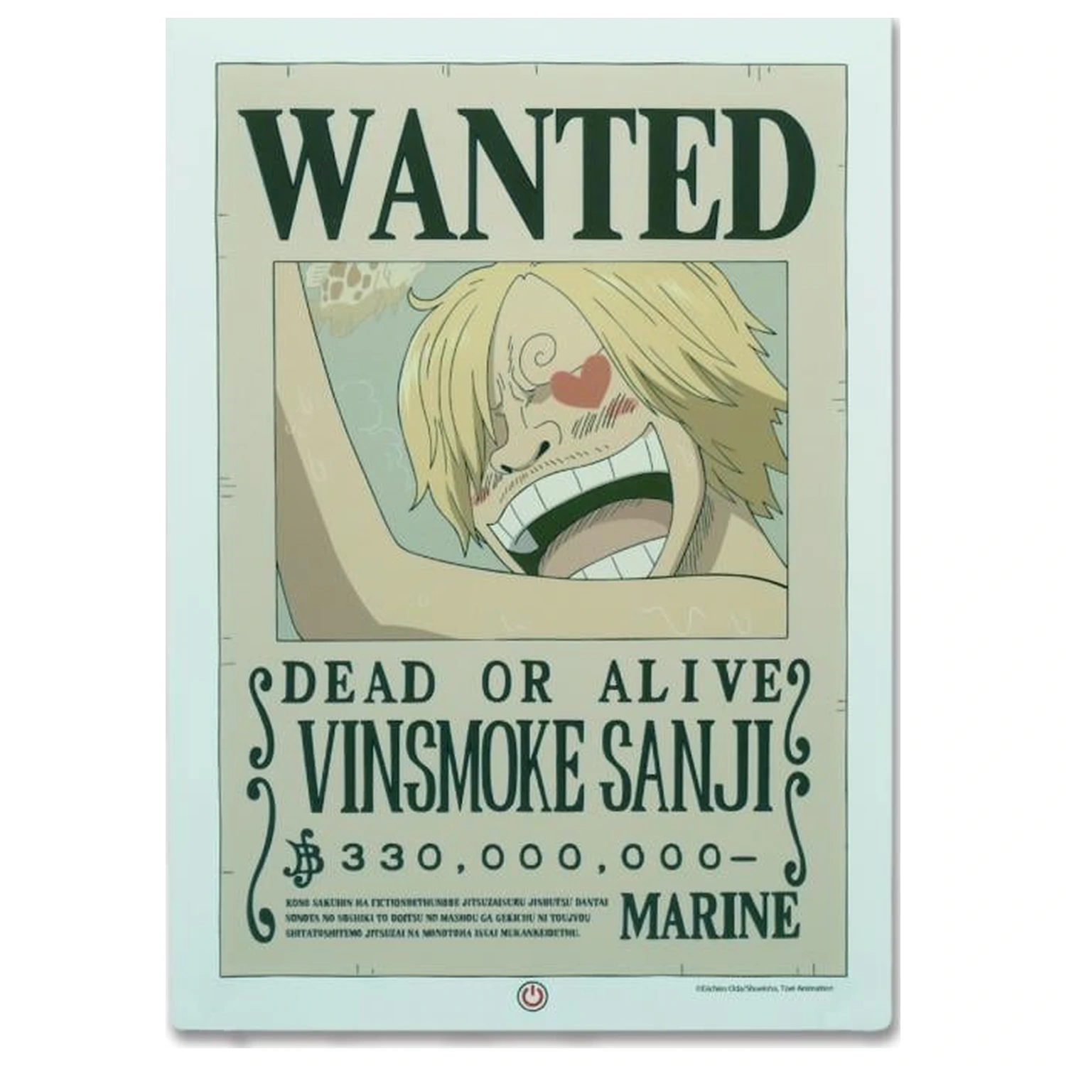 One Piece Wanted Sanji neonska svjetiljka 30 cm fotografija proizvoda