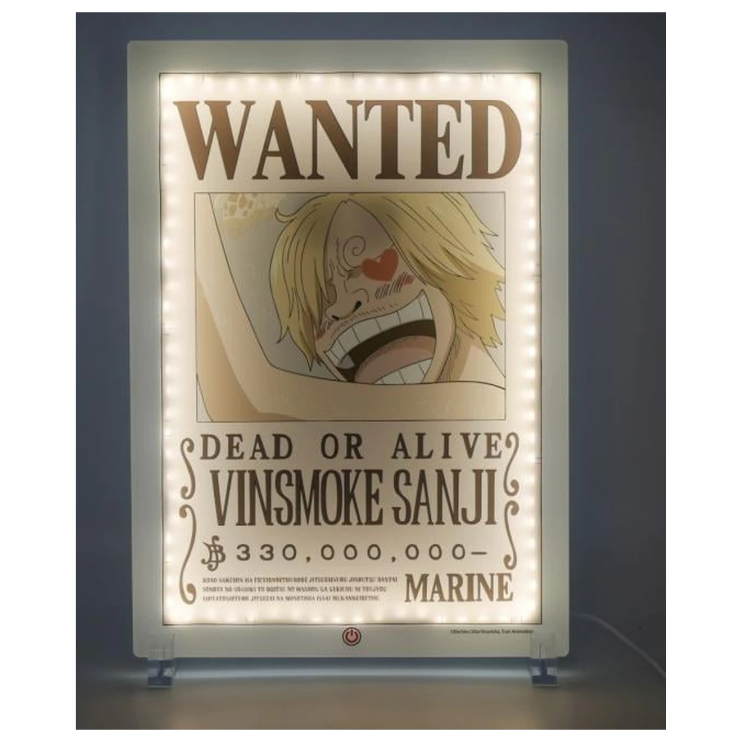 One Piece Wanted Sanji neonska svjetiljka 30 cm fotografija proizvoda
