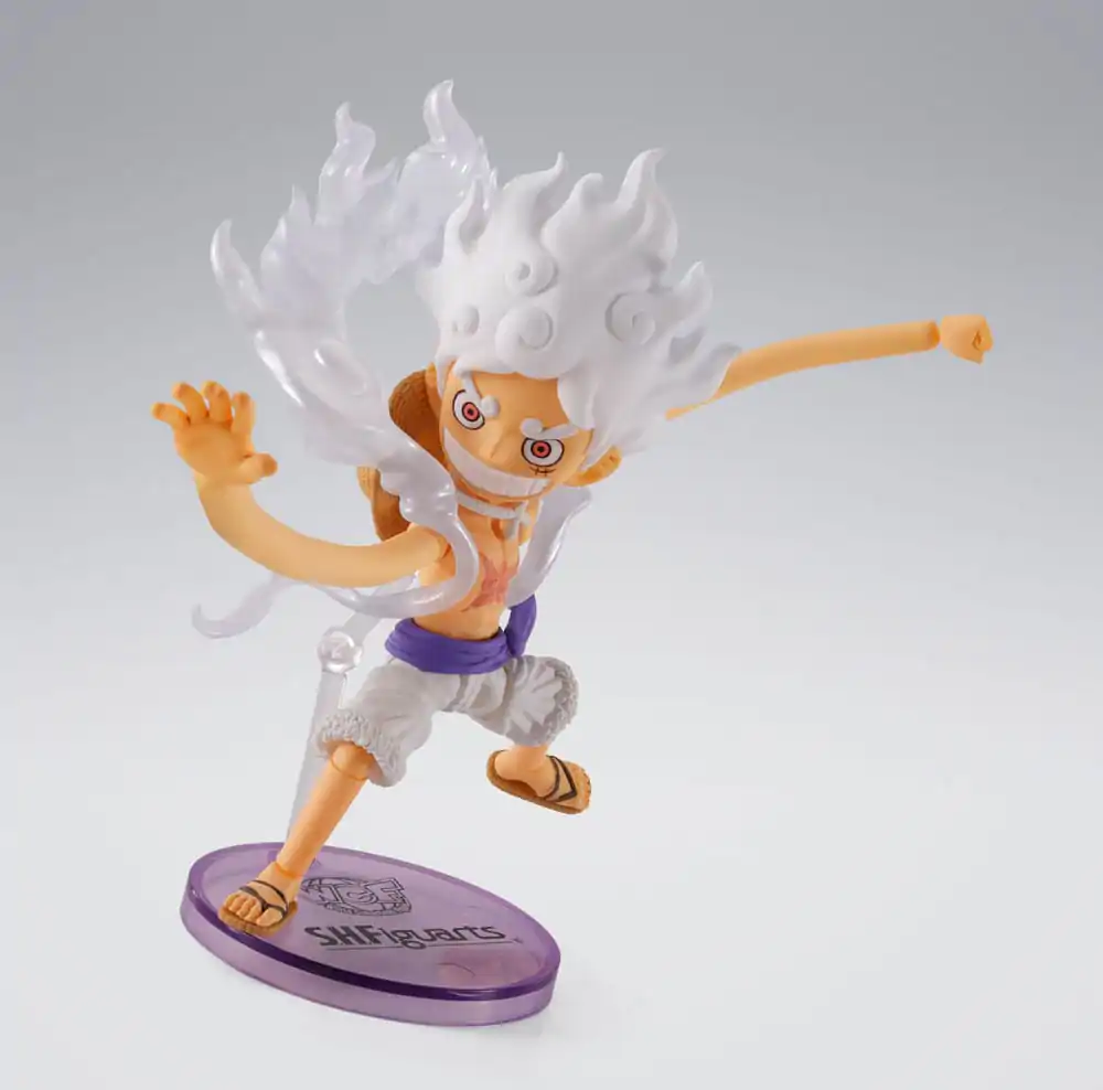 One Piece World Collactable Figure x S.H. Figuarts Action figura Monkey D. Luffy Gear 5 8 cm fotografija proizvoda