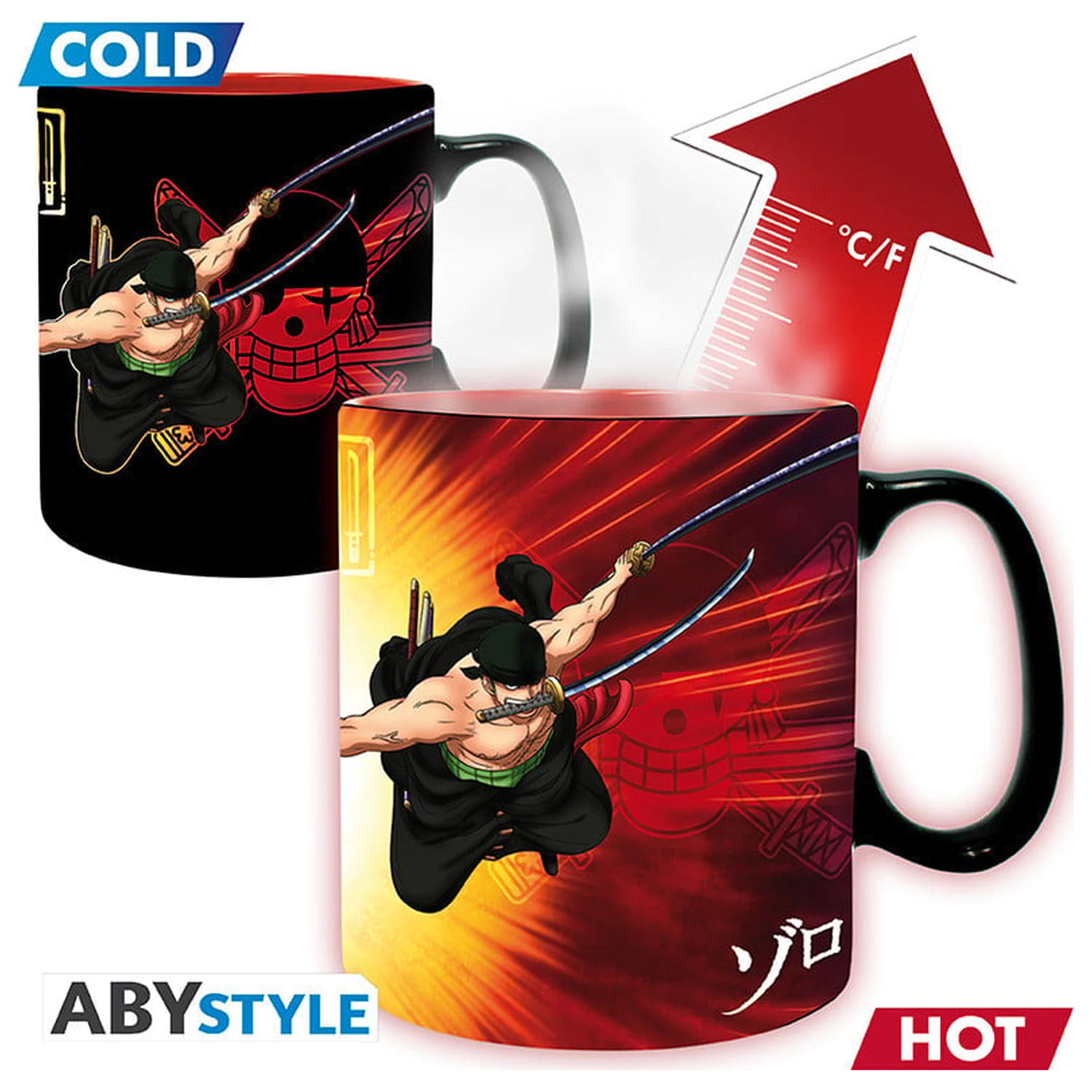 One Piece Zoro & Sanji šalica s toplinskim efektom 460 ml fotografija proizvoda