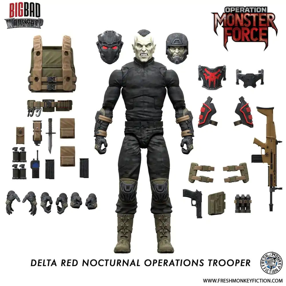 Operation: Monster Force akcijska figura 1/12 Delta Red Nocturnal Operations Trooper 15 cm fotografija proizvoda