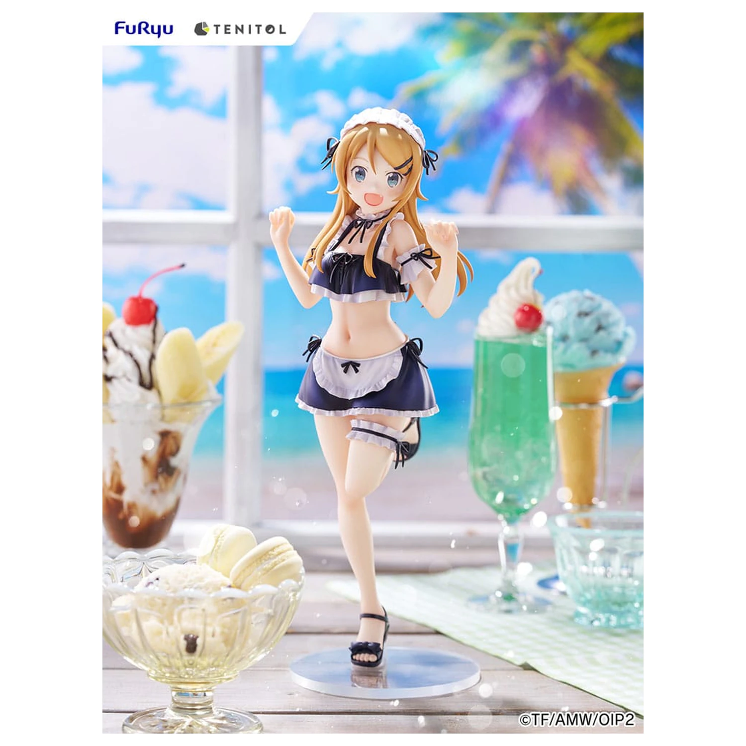 Ore no Imouto ga Konna ni Kawaii Wake ga Nai. Tenitol Tall PVC kipić Kousaka Kirino kupaći kostim sobarice Ver. 30 cm fotografija proizvoda