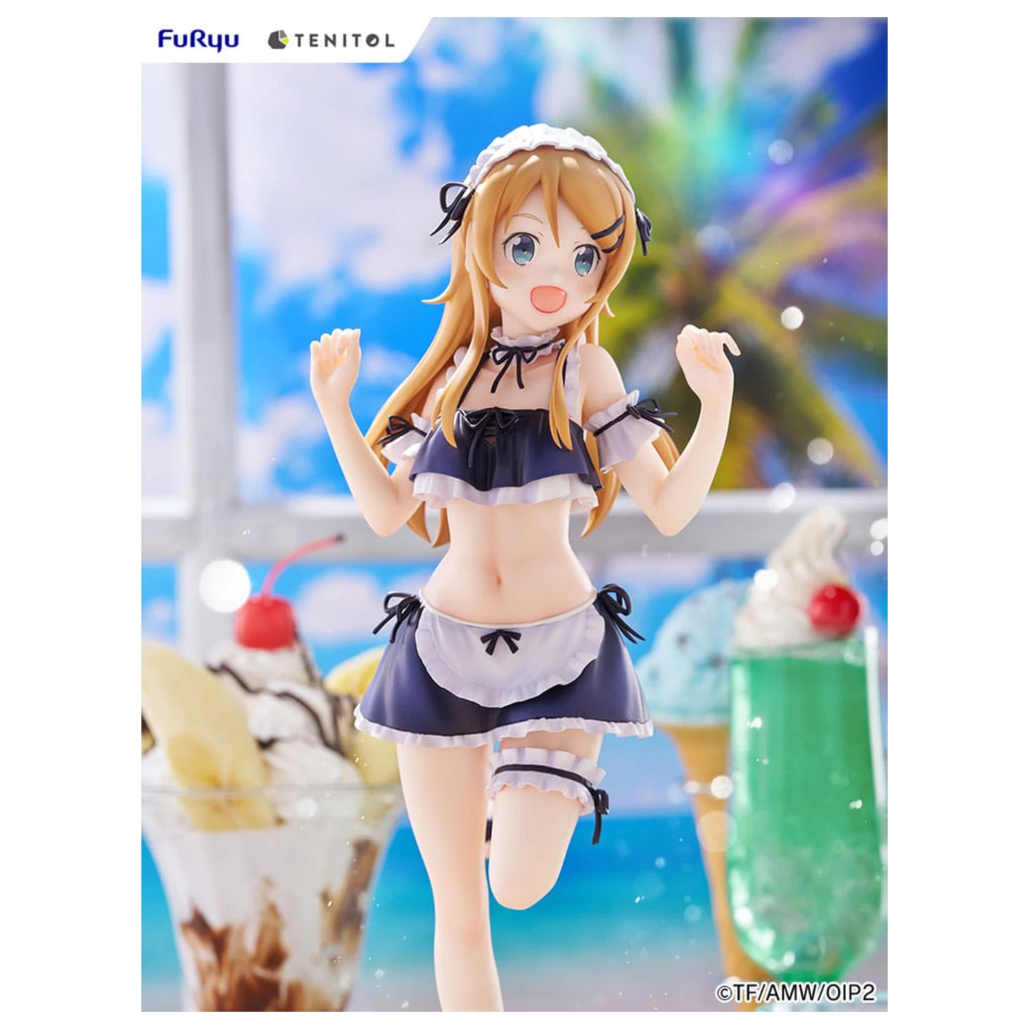 Ore no Imouto ga Konna ni Kawaii Wake ga Nai. Tenitol Tall PVC kipić Kousaka Kirino kupaći kostim sobarice Ver. 30 cm fotografija proizvoda